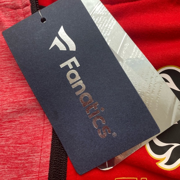 Calgary Flames Fanatics Branded Heather Red
 Quarter-Zip Pullover Jacket… - Picture 10 of 14